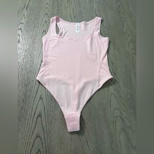 NWOT Lululemon Wundermost Ultra-Soft Square Neck Bodysuit In Pink Haze Size Xs